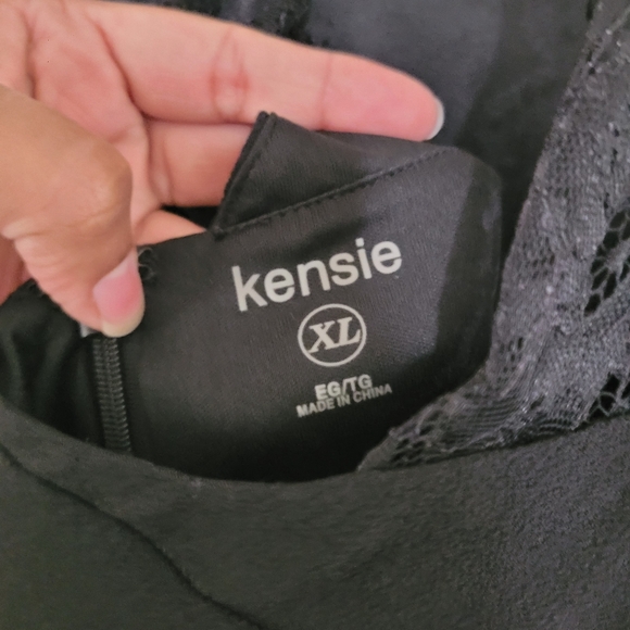 Kensie black lace back lined dress XL - Picture 6 of 7